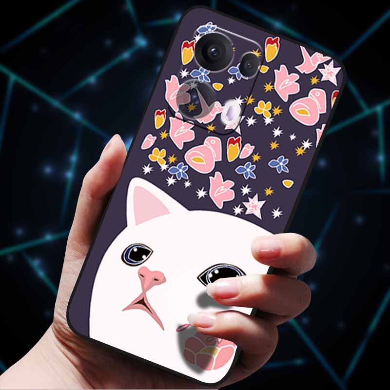 3D Flowers Emboss Fundas For OPPO Reno 13 Reno13 Pro 13F 5G Case Soft Silicone Phone Case for OPPO Reno13 Pro Back Cover Coque