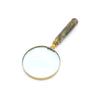 Premium Brown Grip Reading Magnifier With Gold-Tone Frame