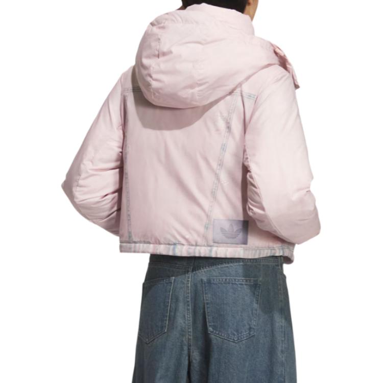 Adidas Originals FW25 FK Denim Crop Warm Sports Zip Long Sleeve Down Jacket Women Jackets KC2635