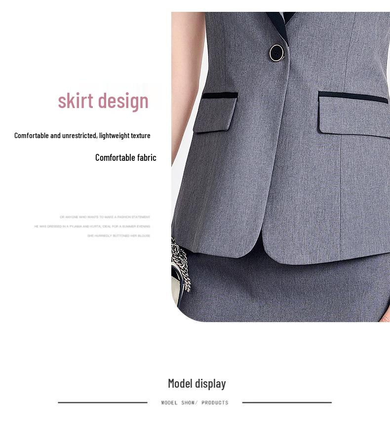 Women's Professional Summer Short Sleeve Blazer - Elegant Workwear for Beauticians & Hotel Receptionists