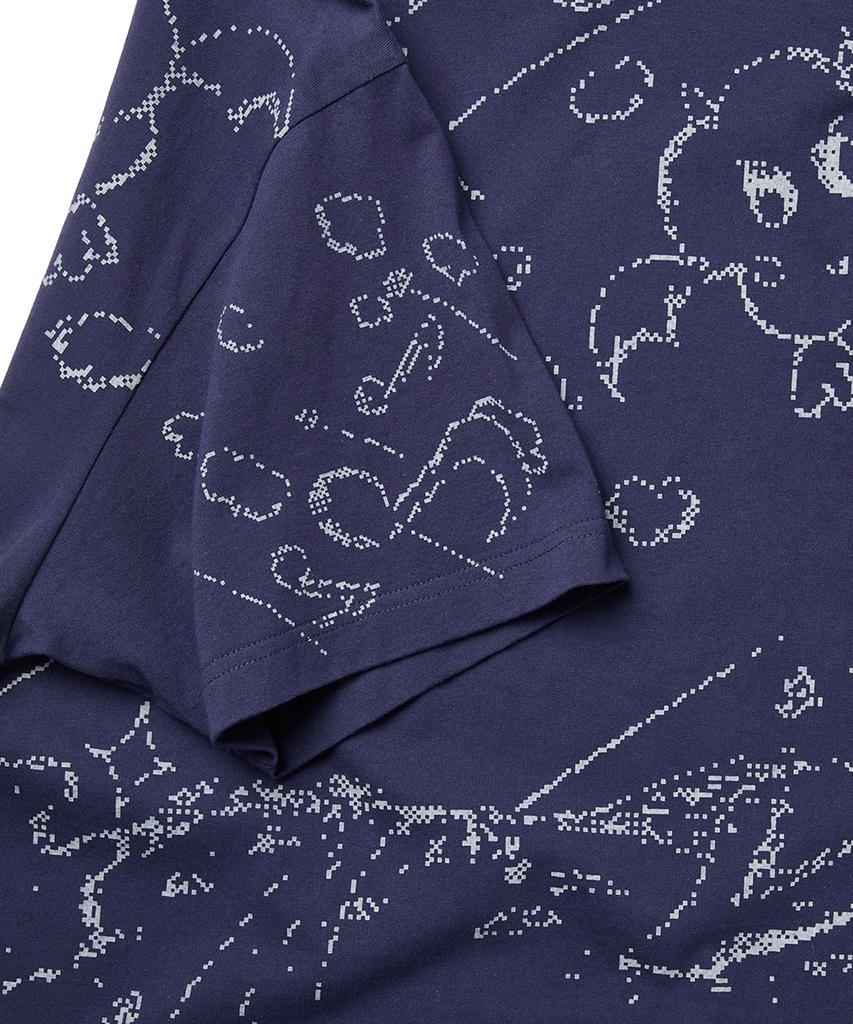 YESEYESEE Pixel World Tee Light Navy
