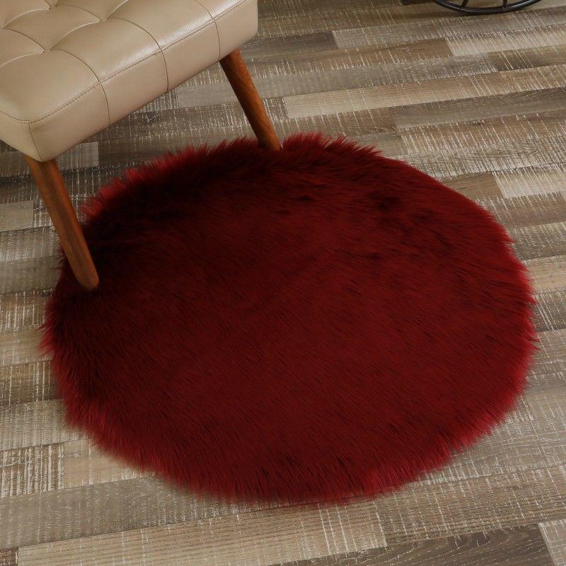Nordic Heart-Shaped Plush Carpet - Thick Imitation Wool for Bedroom or Bay Window