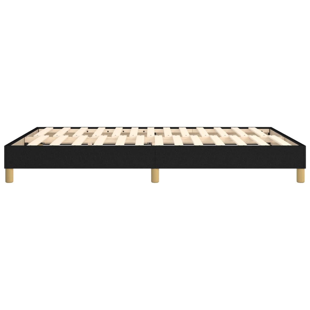 Vidaxl Bed Frame Without Mattress, Black, 140X190 Cm, Upholstered
