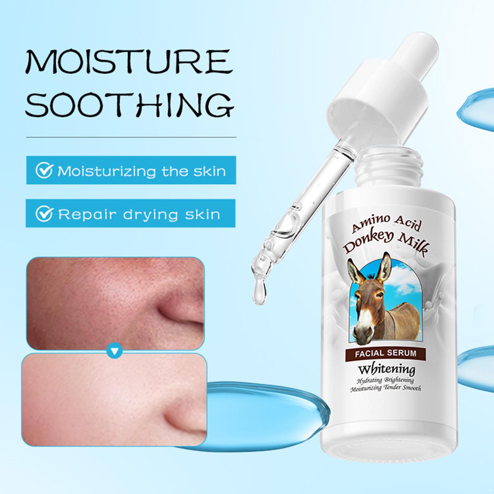 1Pc 40ml Donkey Milk Face Serum — Moisture & Radiance Booster for Women Daily Skincare Routine One Size