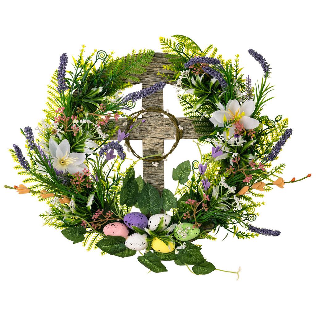 

Яйцо Пасхальный Восхитительный Венок С Красочными Цветами И Лавандой Приветствие Для Весеннего Входа