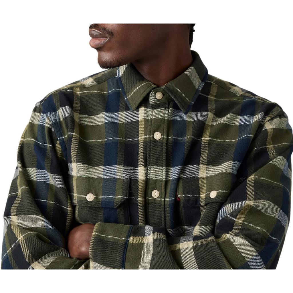Levis Los Comfortabel Zacht Geruit Puntkraag Lange Mouw Shirt Heren shirts 19573-0288