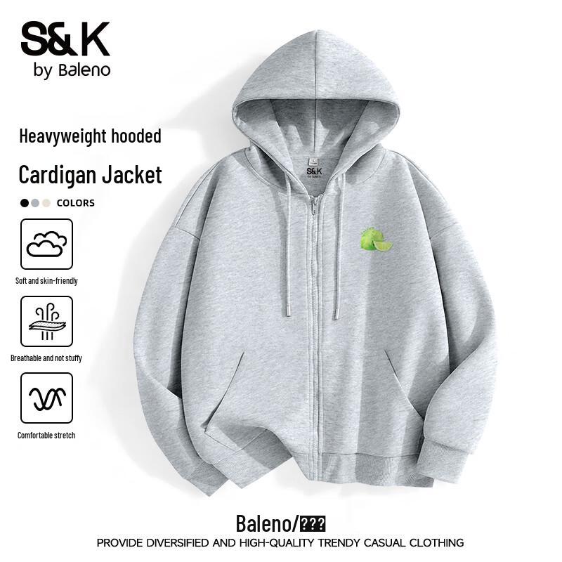 Baleno S&K Series Unisex Watercolor Lime Print Hooded Cardigan