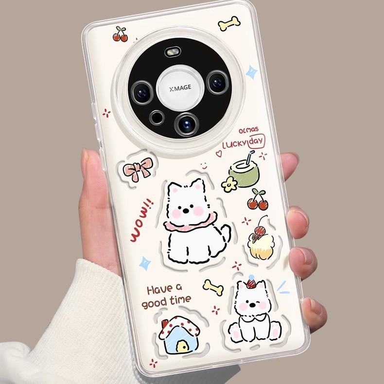 Dear West Highland, suitable for Huawei MATE70 new 60 silicone 50pro cartoon 40E30 cute mobile phone case.