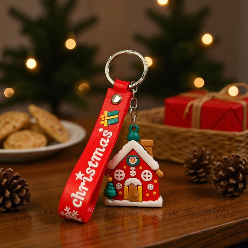 Christmas Accessories Cute Cartoon Design Office Gifts Keychains PR Gift Keyring Funny Various Styles