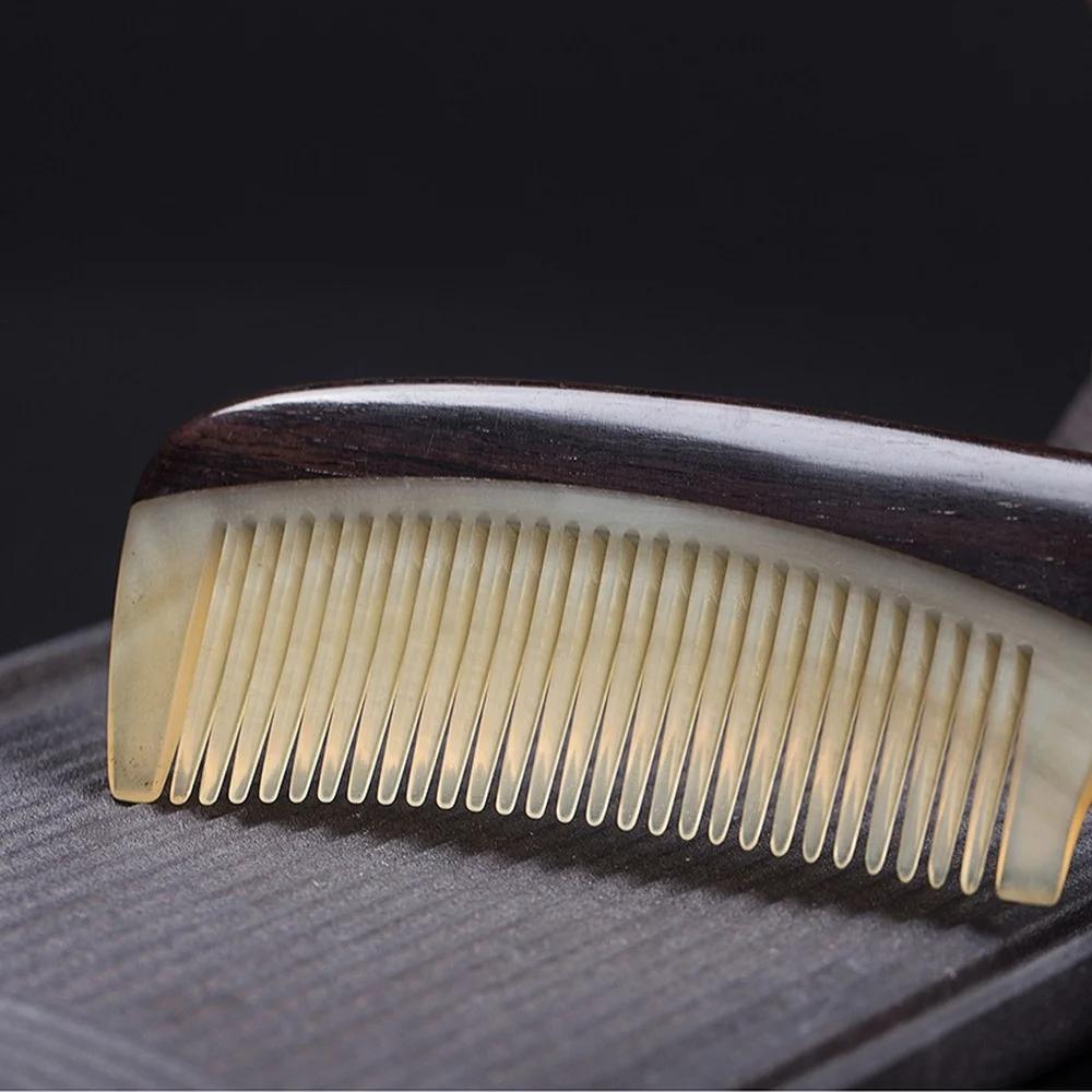 Elegant and Exquisite Ebony Comb, Sheep Horn Comb, Wave Beam Haircut Accessories, Haircut Comb for Women