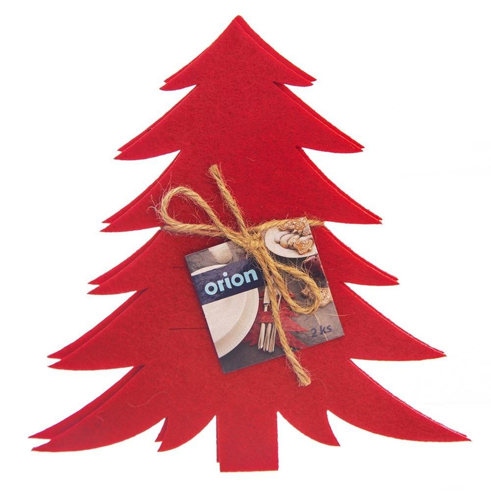 Cutlery case cover red Christmas tree 2 pcs.
