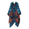Ethnic Ink Painting Tassel Shawl Cape - Imitation Cashmere, Women's Travel Outfit