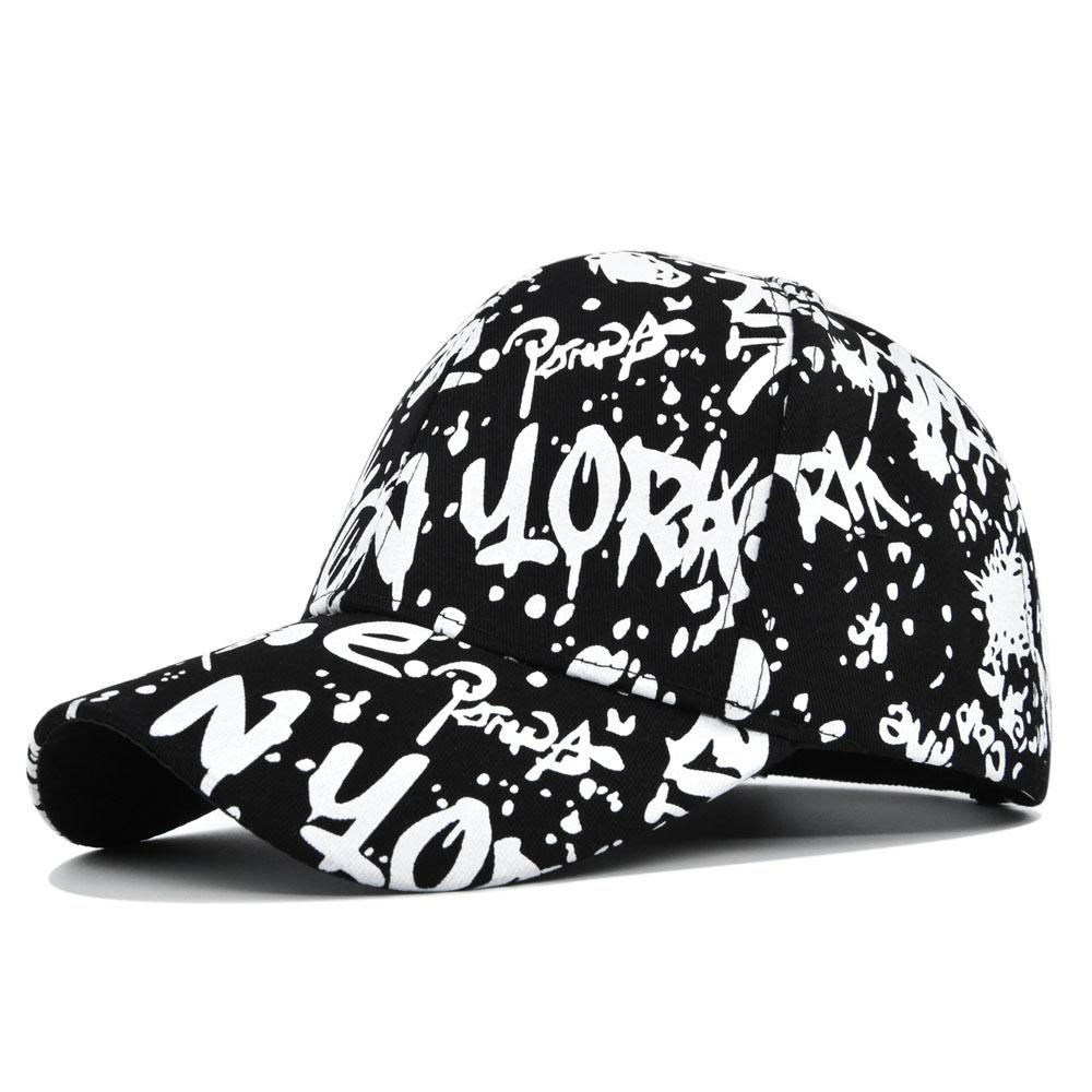 

Hat Tongue Duck Letter Graffiti Print Baseball Hat Sunshade Hat Material Cotton чорний