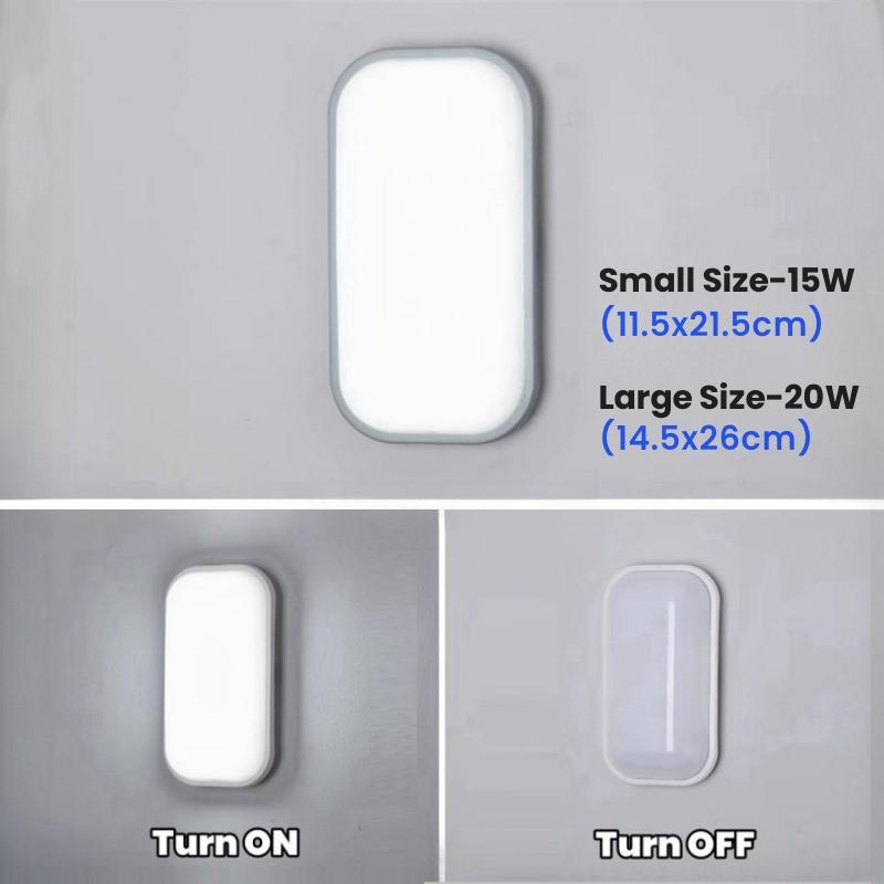 Oval/Square Moistureproof LED Wall Lamp 15W/20W Surface Mounted Bathroom Sconce Waterproof Balcony Garden Outdoor Ceiling Lights