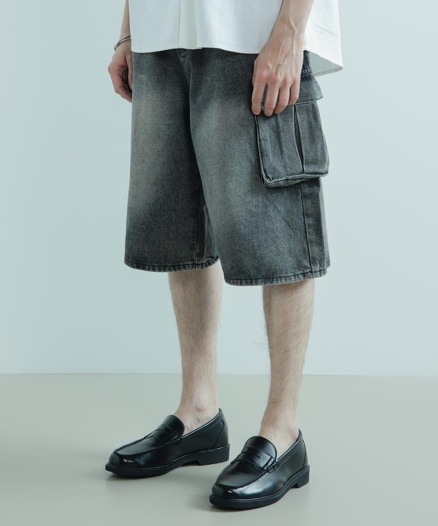 LOGSTORE Wide Cargo Denim Pants
