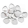 30 Stück 12mm Edelstahl Eisen Material Herz Leere Basis Fassung Passend für 12mm Herz Cabochon Anhänger Fassschalen DIY Schmuckzubehör