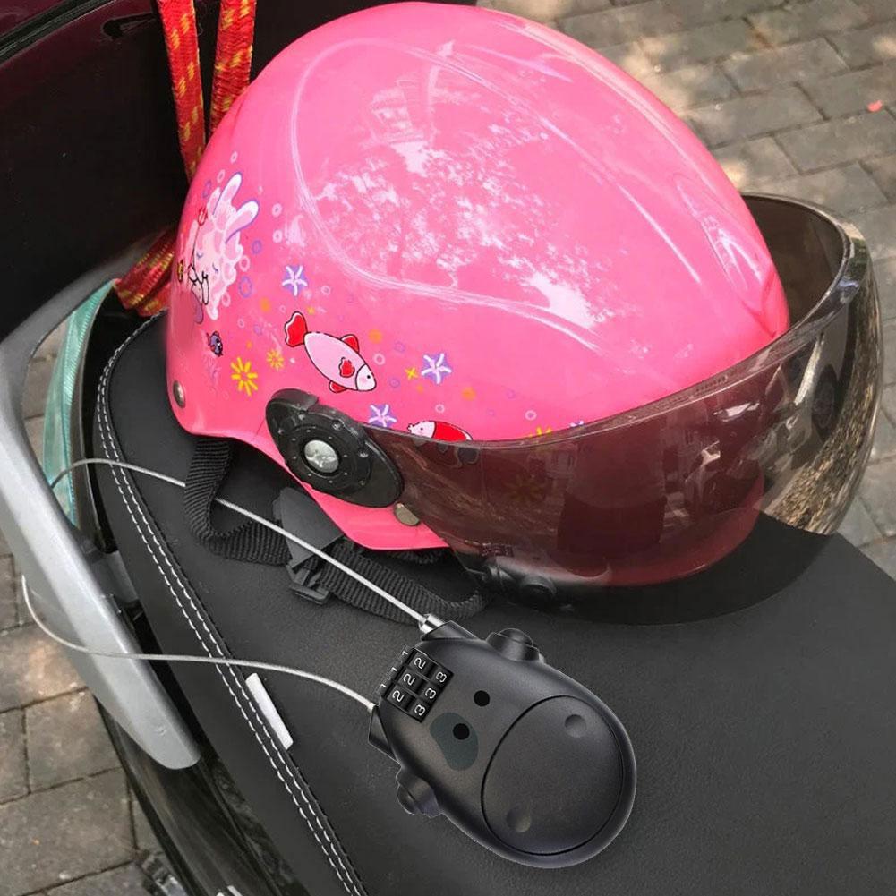 Motorcycle Helmet Password Lock Telescopic Wire Rope Code Lock Steel Cable Suitcase Car Sled Bicycle Password Lock For Bike