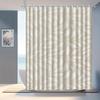 1pc Minimalist leaf pattern shower curtain with hooks, machine washable polyester material, suitable for bathroom décor.