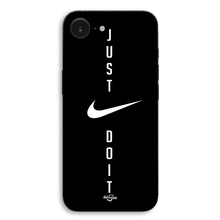 Hülle Für iPhone 17e Nike Logo Just do it Schwarzer Hintergrund Maniacase schwarz