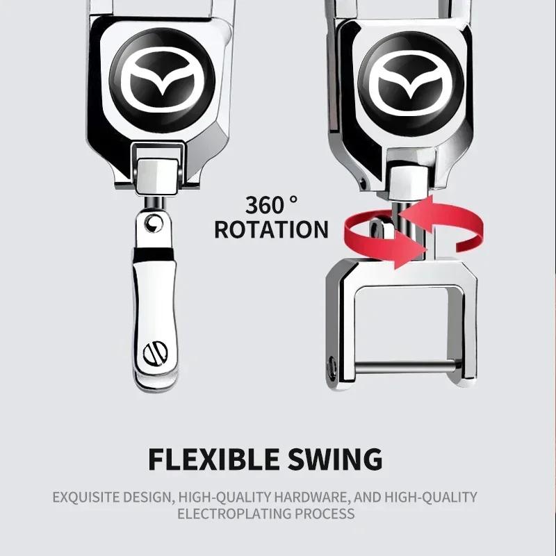 For Mazda Car Logo keychain Alloy Key chain key ring for Mazda 2 4 3 6 CX-5 CX3 CX7 CX9 Atenza Axela MX-5 RX8 RX7 323 car acesss