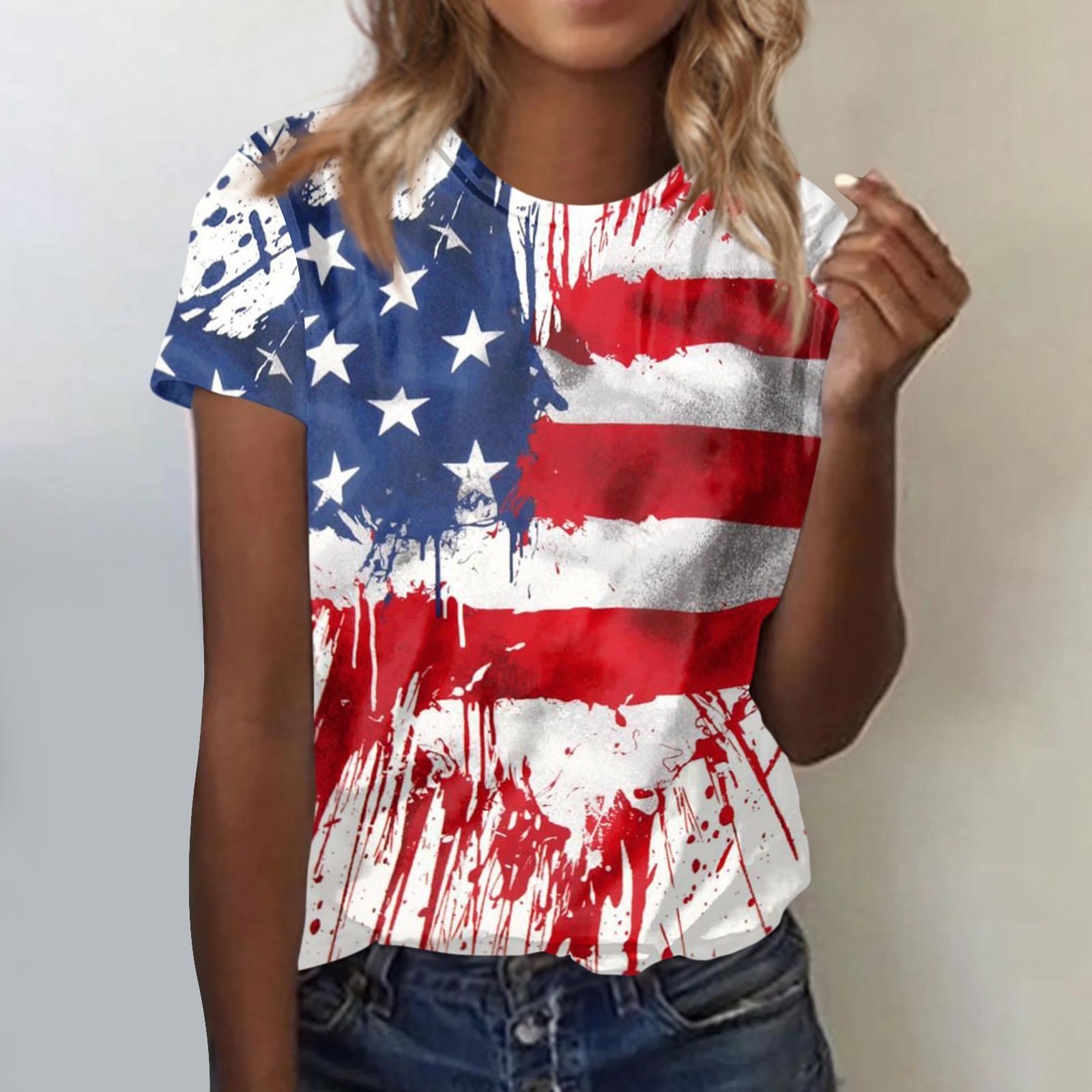 

Женские модные повседневные топы с принтом, рубашки с короткими рукавами, пуловеры с круглым вырезом, футболки XL киноварь