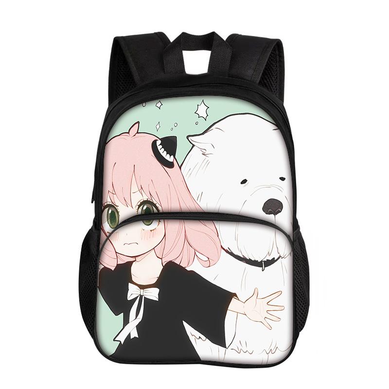 SPY×FAMILY Round Front Bag Backpack Versatile Fashion Trend Cartoon Boy and Girl School Birthday Best Gift