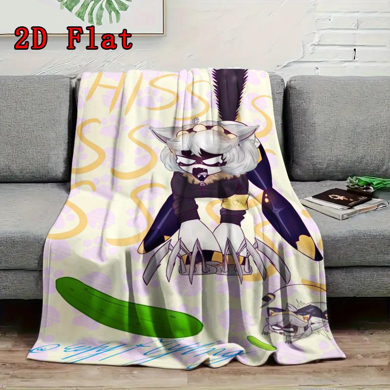 Striking Inorganic Killer 2D Flat Pattern Flannel Blanket High Quality All Seasons Warmth and Comfort Perfect for Christmas Gifts.