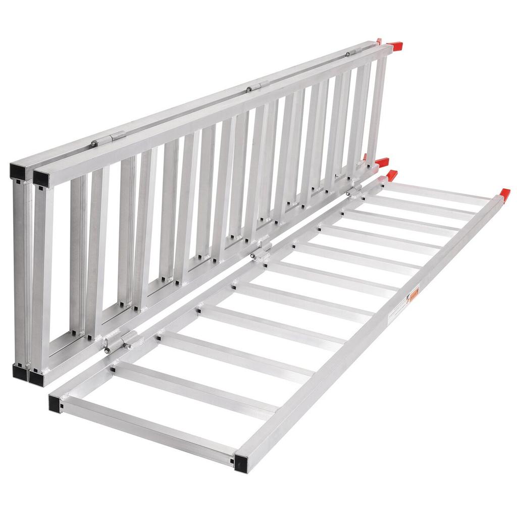 Aluminum Ramps, 1500 Lbs, Tri-Fold Ramp with Load Straps, Folding Loading Ramp for Motorcycle, Tractor, ATV/UTV, Trucks, Lawn Mower, Snow Blower, 77"L