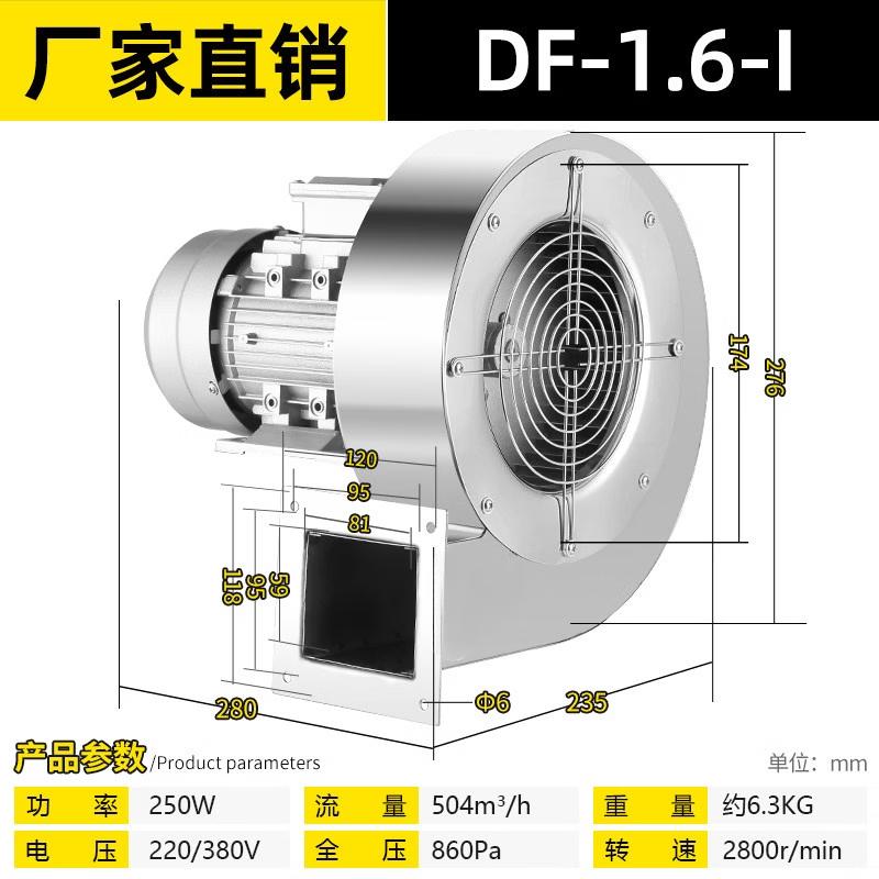 Aokewen 304 Stainless Steel Centrifugal Induced Draft Fan