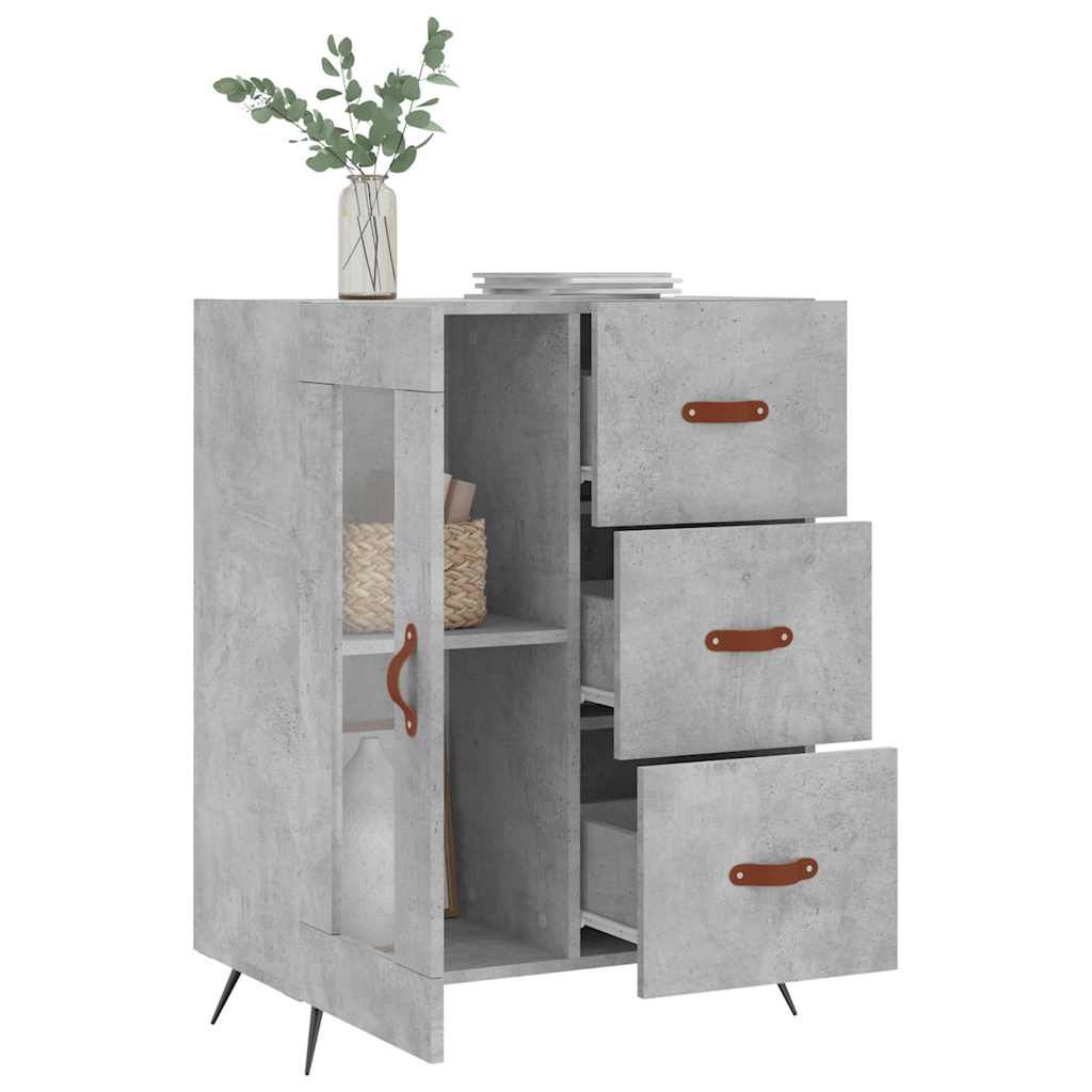 Vidaxl Szafka, Szarość Betonu, 69,5X34X90 Cm, Materiał Drewnopochodny