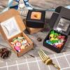 10 Pcs Square White/Kraft/Black Window Packaging Boxes, Various Sizes, Wedding Party Gifts, Handmade Soap Chocolate Flat Boxes