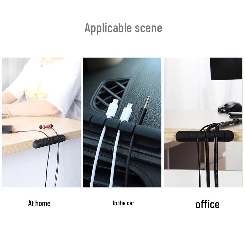 Selbstklebender Silikon-Kabel-Organizer und -Halter für Bürotische