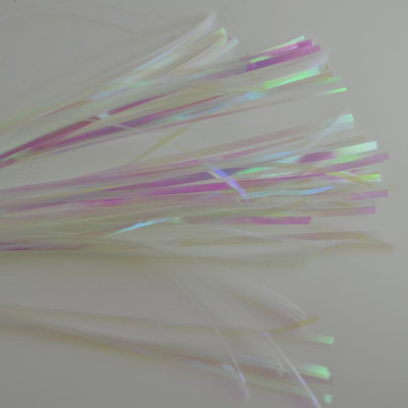 MNFT 2Bag Pearl Color Flashabou 2mm Width Holographic Tinsel, Mylar Metallic Tinsel, Flat Flash, Fly Jig Lure, Fishing Fly Tying