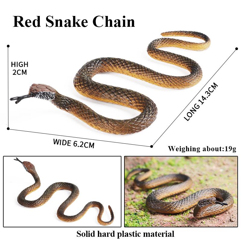 Oenux Simulation Forest Savage Snakes Animals Model Wild Cobra Rattlesnake Python Action Figures Party Favor Decor Kids Toy Gift