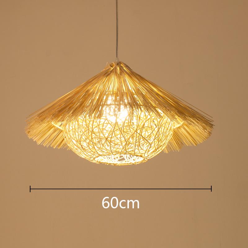 Retro Zen Bamboo Weaving Pendant Lamp for Restaurants & Teahouses