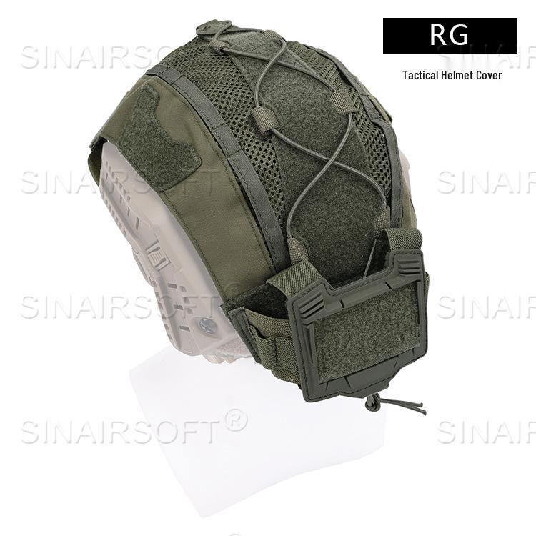 Fast Tactical Camouflage Helmet Cover with Protective Case and Multifunctional Counterweight Bag