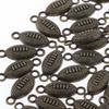 20 Pieces Mini Rugby Shape Charms Connector Pendants Beads for Crafting