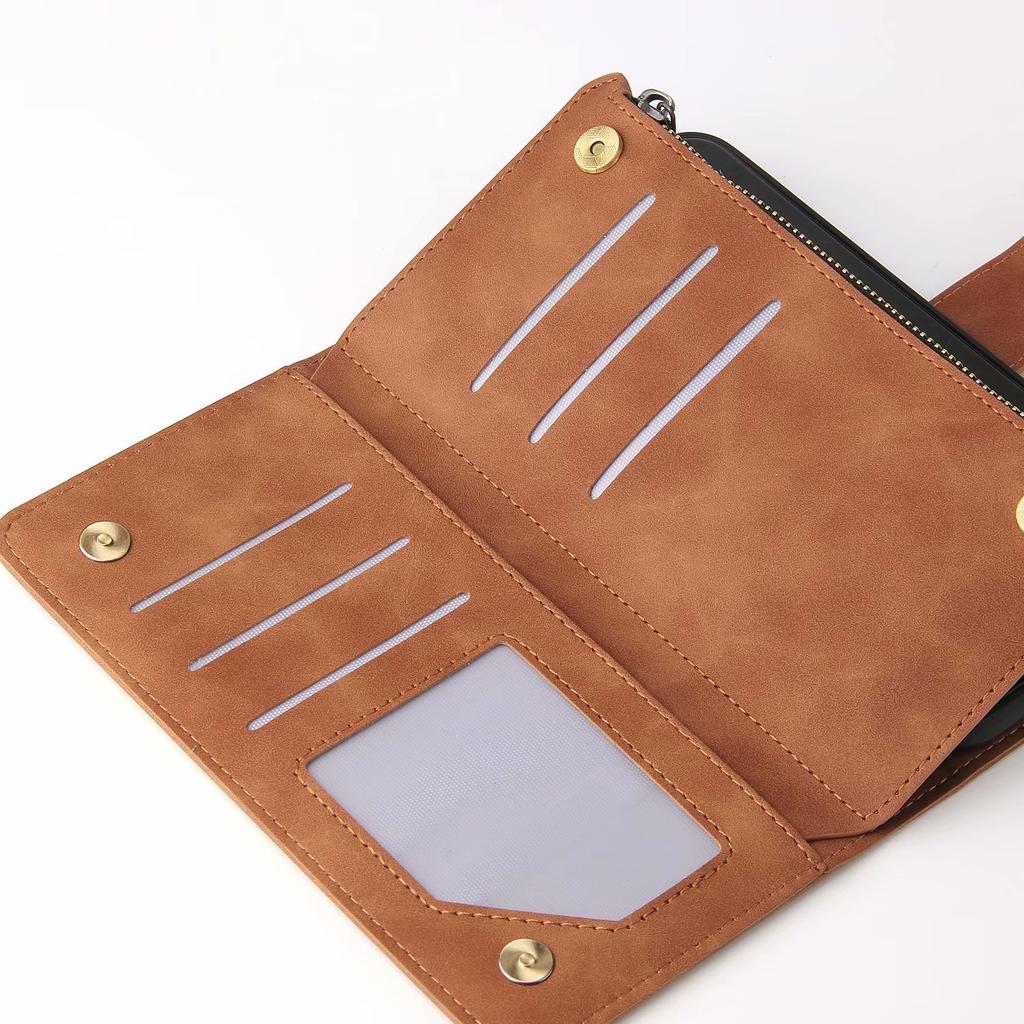 Suitable for Samsung A70S mobile phone case M40S retro matte insert card zipper wallet protective leather case A50