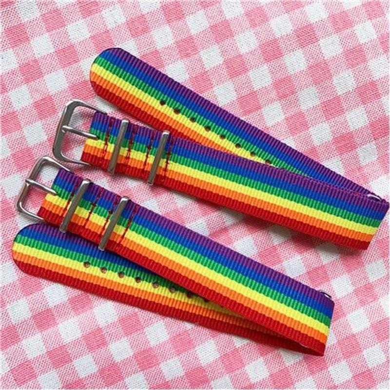 Vaivorykštė lesbietė LGBT reguliuojama apyrankė Pride austi pinti vyriški moteriški poros draugystės papuošalai