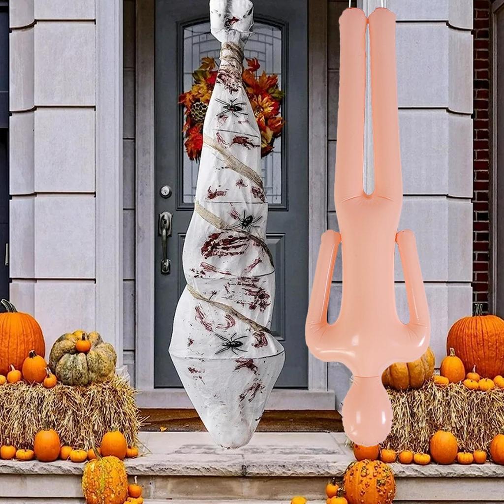 Inflatable Mannequin Cosplay Inflatable Body Halloween Decorations Realistic Model Photo Props for Walkway Backyard Fence Escape