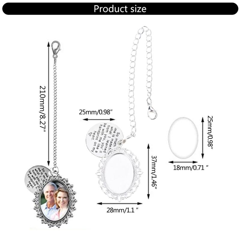 Antique Photo Chain Charm Graduation Cap Tassel Memorial Photo Charm Oval for Cap and Gown Ceremony Charm Easy To Use