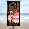 1 Stück D-Death Band Gory Horror Comic Panel Strandtuch Mikrofaser Schnelltrocknend Badetuch für Pool Strand Reise Metall Fans Geschenk