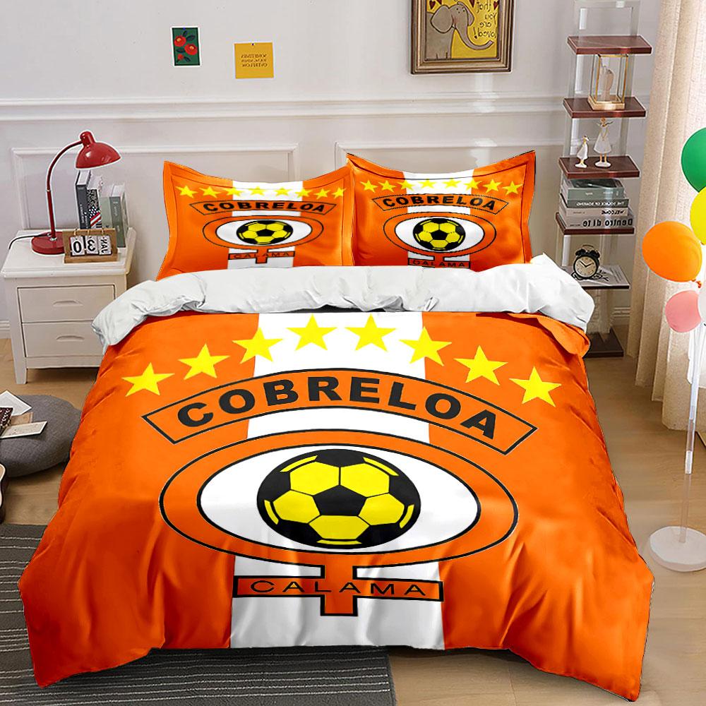 Cobreloa Soccer Team Bedding Set Bedding Duvet Cover Set Duvet Cover Pillowcases  (1 * Duvet Cover 2 * Pillowcases, without duvet insert) 135x200cm