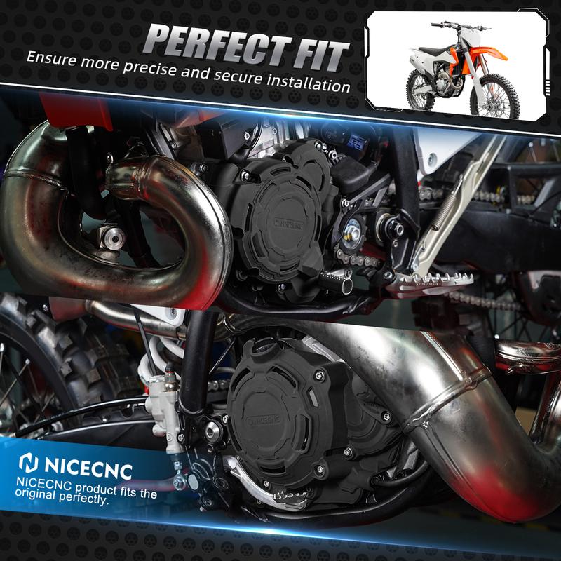 NICECNC For KTM EXC 300 2024-2026 Engine Clutch Cover Ignition Guard Protector For KTM EXC 250 XCW 300 Husqvarna TE 300 TE250