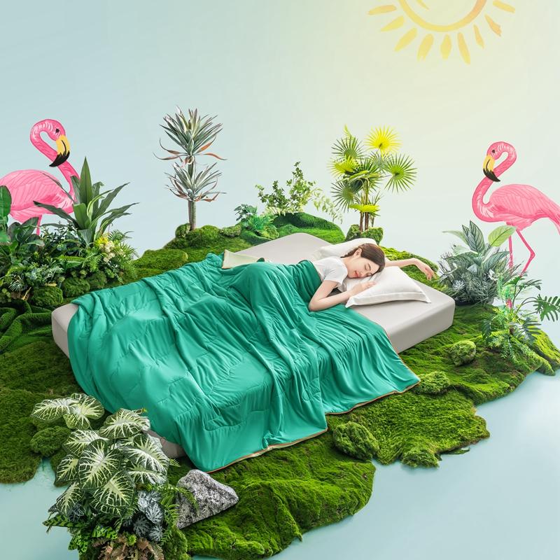 New Cool Polyester Cotton Air Conditioning Quilt Solid Color Minimalist Washable Machine Washable Skin-friendly Breathable