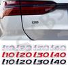 3D Chrome Metal Car Styling I10 I20 I30 I40 Letter Emblem Rear Trunk Badge For Hyundai Logo Nameplate Stickers Car Accessories