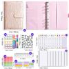 Creative A6 Loose-leaf Notebook with Zipper Bag - Macaron Floral Cash Budget Planner