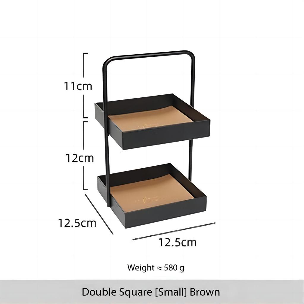 Double Layer Jewelry Box Organizer Jewelry Display Cosmetics Fruit Tray Storage Rack Jewelry Boxes and Packaging