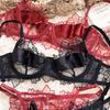 French Underwear Set Sexy Lace Flowers Embroidery Bra Set Women Intimates Summer Ultra Thin Breathable Bralette Lingerie Panties