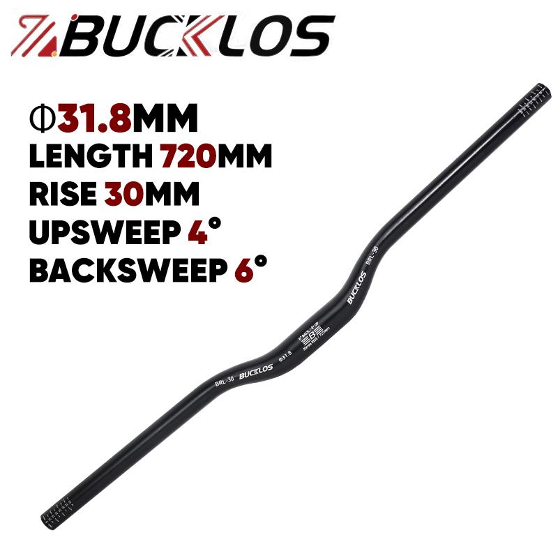 BUCKLOS Mountain Bike Handlebar 31.8mm 25.4mm Bicycle Riser Bar 620/660/720/780mm Aluminum Alloy MTB Handlebar Cycling Parts
